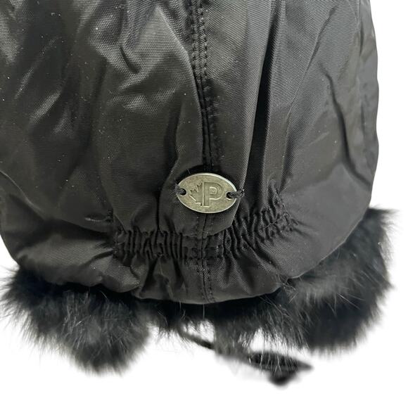 Pajar Canada Black Fur Trapper Hat | Origin Assured Fur Saga Furs | O/S  | Poms main image 4